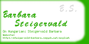 barbara steigervald business card